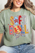 All Things Softball Doodle Comfort Colors Adult Ring-Spun Cotton Tee