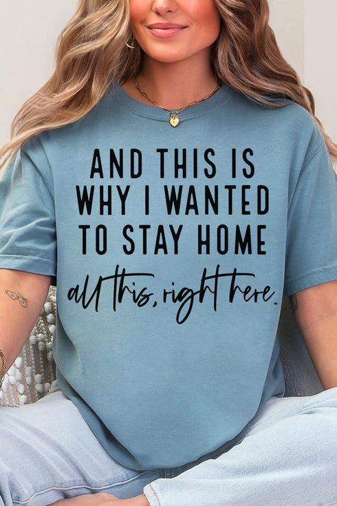 And This Is Why I Wanted To Stay Home Comfort Colors Adult Ring-Spun Cotton Tee
