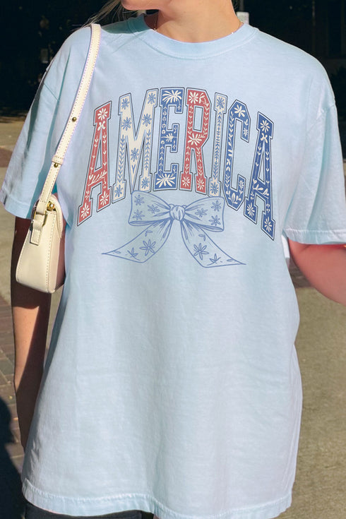 Arched America Floral Comfort Colors Adult Ring-Spun Cotton Tee