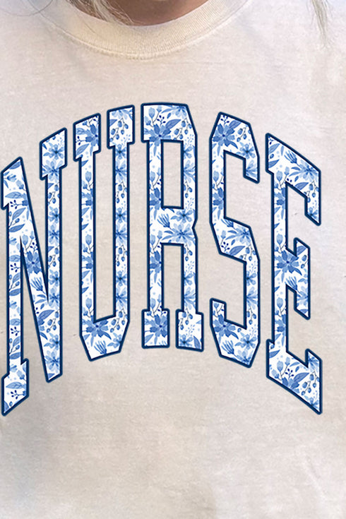 Arched Chinoiserie Nurse Comfort Colors Adult Ring-Spun Cotton Tee