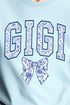 Arched Gigi Blue Chinoiserie Comfort Colors Adult Ring-Spun Cotton Tee