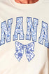 Arched Nana Blue Chinoiserie Comfort Colors Adult Ring-Spun Cotton Tee