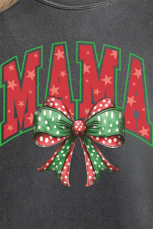 Arched Red And Green Mama Comfort Colors Adult Ring-Spun Cotton Tee