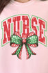 Arched Red and Green Nurse Comfort Colors Adult Ring-Spun Cotton Tee