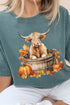 Autumn Highland Cow Comfort Colors Adult Ring-Spun Cotton Tee