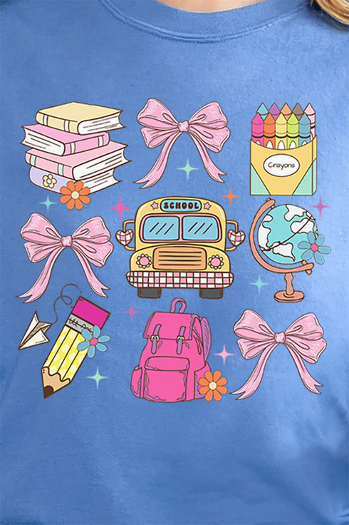 Back To School Coquette Bows Comfort Colors Adult Ring-Spun Cotton Tee