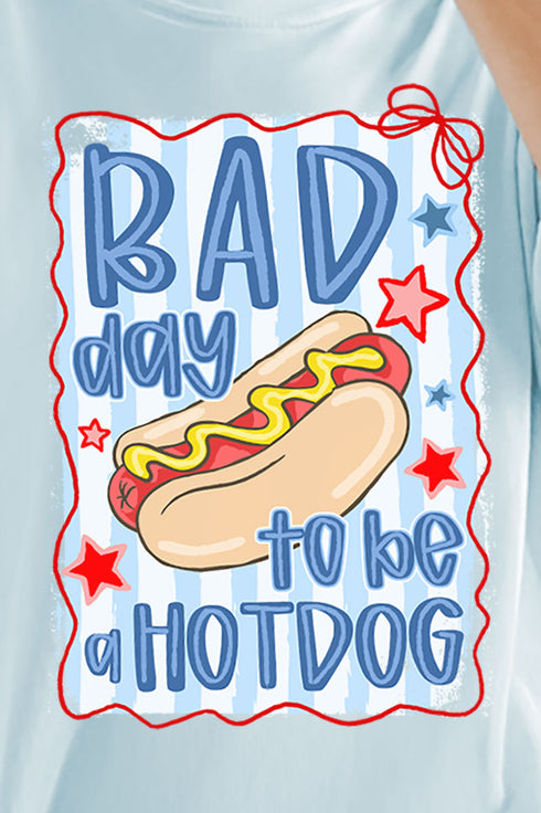 Bad Day To Be A Hot Dog Comfort Colors Adult Ring-Spun Cotton Tee
