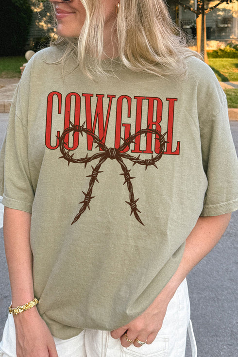 Barbed Wire Cowgirl Comfort Colors Adult Ring-Spun Cotton Tee