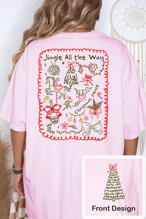 Christmas, Please Front & Back Comfort Colors Adult Ring-Spun Cotton Tee