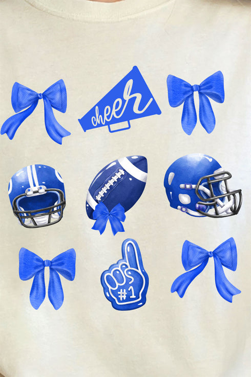 Blue Blitz And Bows Comfort Colors Adult Ring-Spun Cotton Tee