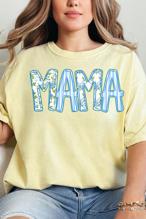 Blue Blossom Mama Comfort Colors Adult Ring-Spun Cotton Tee