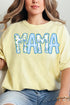 Blue Blossom Mama Comfort Colors Adult Ring-Spun Cotton Tee