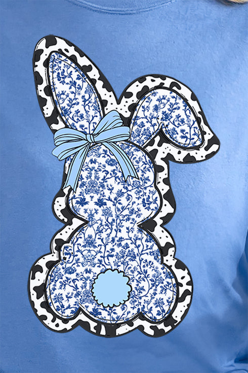 Blue Bunny Chinoiserie Comfort Colors Adult Ring-Spun Cotton Tee