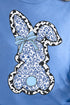 Blue Bunny Chinoiserie Comfort Colors Adult Ring-Spun Cotton Tee
