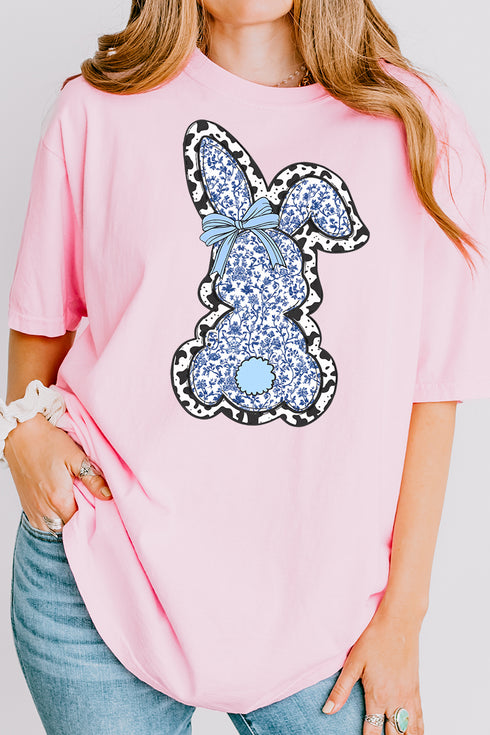 Blue Bunny Chinoiserie Comfort Colors Adult Ring-Spun Cotton Tee