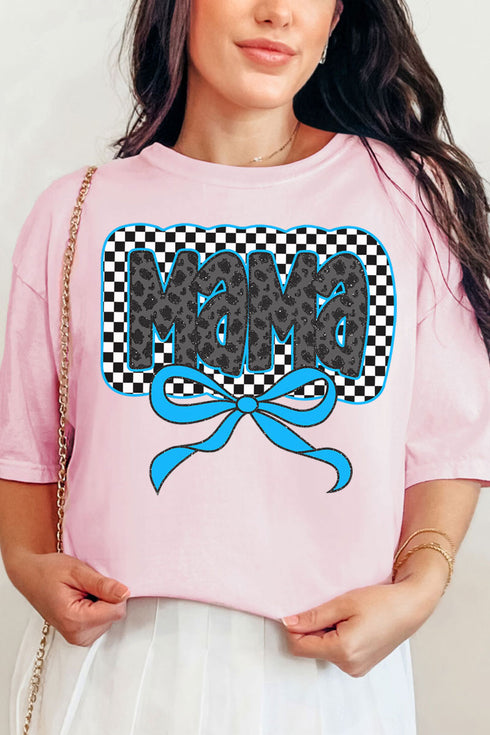 Blue Leopard Luxe Mama Comfort Colors Adult Ring-Spun Cotton Tee