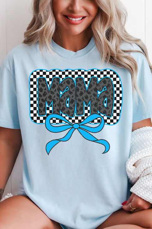 Blue Leopard Luxe Mama Comfort Colors Adult Ring-Spun Cotton Tee