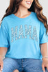 Blue Leopard Mama Comfort Colors Adult Ring-Spun Cotton Tee