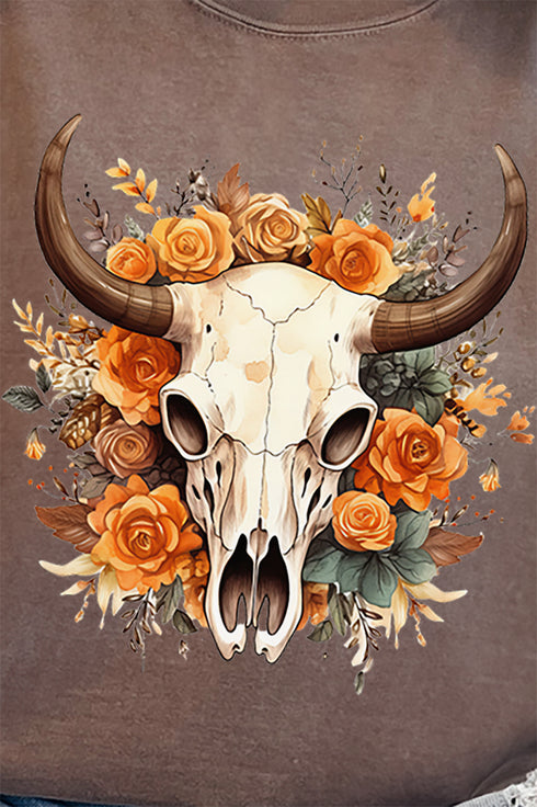 Boho Autumn Steer Comfort Colors Adult Ring-Spun Cotton Tee