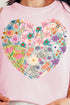 Boho Floral Heart Comfort Colors Adult Ring-Spun Cotton Tee