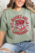 Books Are My Love Language Comfort Colors Adult Ring-Spun Cotton Tee