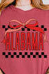 Bow Alabama Check Comfort Colors Adult Ring-Spun Cotton Tee