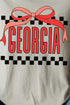 Bow Georgia Check Comfort Colors Adult Ring-Spun Cotton Tee