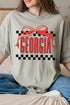 Bow Georgia Check Comfort Colors Adult Ring-Spun Cotton Tee
