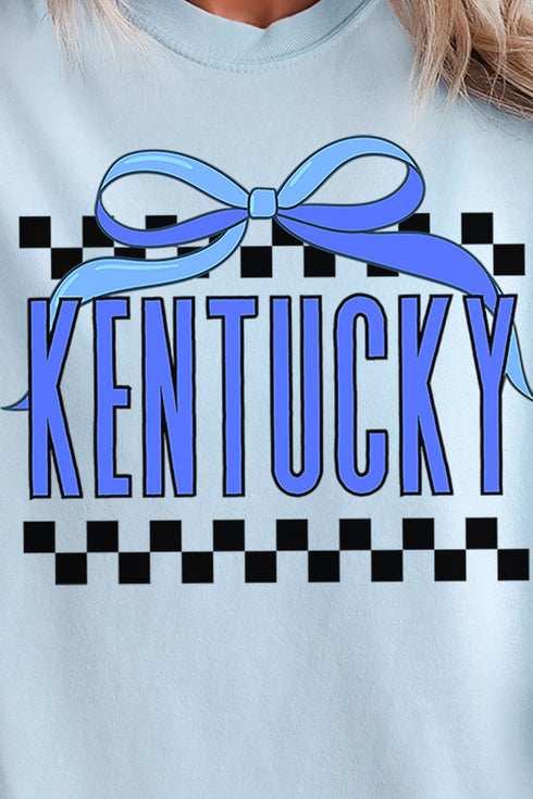 Bow Kentucky Check Comfort Colors Adult Ring-Spun Cotton Tee