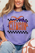 Bow Clemson Check Comfort Colors Adult Ring-Spun Cotton Tee