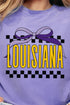 Bow Louisiana Check Comfort Colors Adult Ring-Spun Cotton Tee