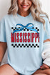 Bow Mississippi Check Comfort Colors Adult Ring-Spun Cotton Tee