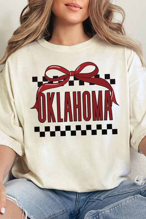 Bow Oklahoma Check Comfort Colors Adult Ring-Spun Cotton Tee