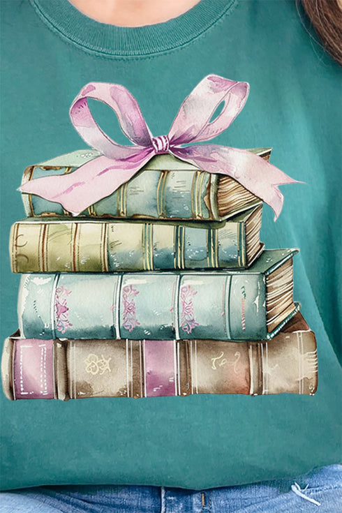 Bows And Books Comfort Colors Adult Ring-Spun Cotton Tee