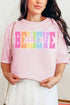 Bright & Bold Believe Comfort Colors Adult Ring-Spun Cotton Tee
