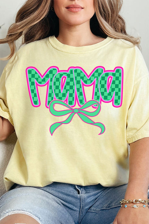 Bright Checkered Mama Comfort Colors Adult Ring-Spun Cotton Tee