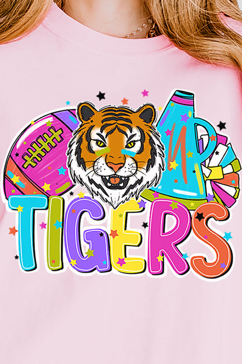 Bright Tigers Colorful Comfort Colors Adult Ring-Spun Cotton Tee