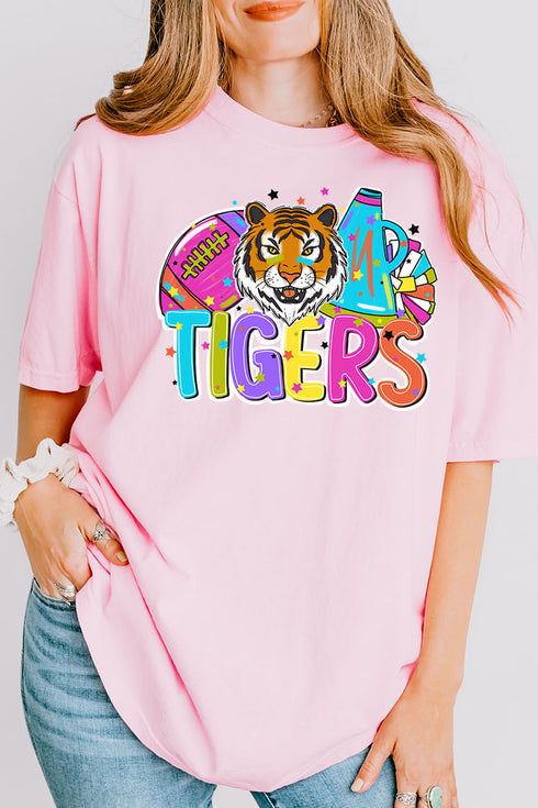 Bright Tigers Colorful Comfort Colors Adult Ring-Spun Cotton Tee