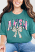 Brushed Amen Bow Comfort Colors Adult Ring-Spun Cotton Tee