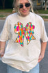 Brushed Colorful Coquette Bow Comfort Colors Adult Ring-Spun Cotton Tee