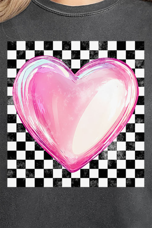 Bubble Heart Retro Comfort Colors Adult Ring-Spun Cotton Tee