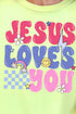 Bubble Jesus Loves You Comfort Colors Adult Ring-Spun Cotton Tee