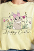 Bunny Girl Happy Easter Comfort Colors Adult Ring-Spun Cotton Tee