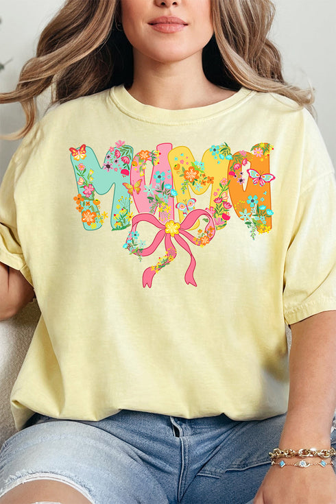 Butterflies & Bows Mama Comfort Colors Adult Ring-Spun Cotton Tee