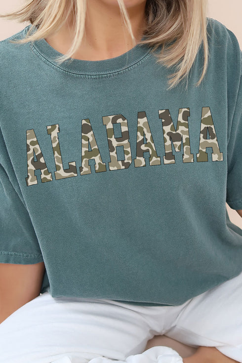 Camo Alabama Comfort Colors Adult Ring-Spun Cotton Tee