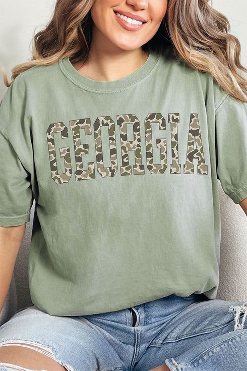 Camo Georgia Comfort Colors Adult Ring-Spun Cotton Tee