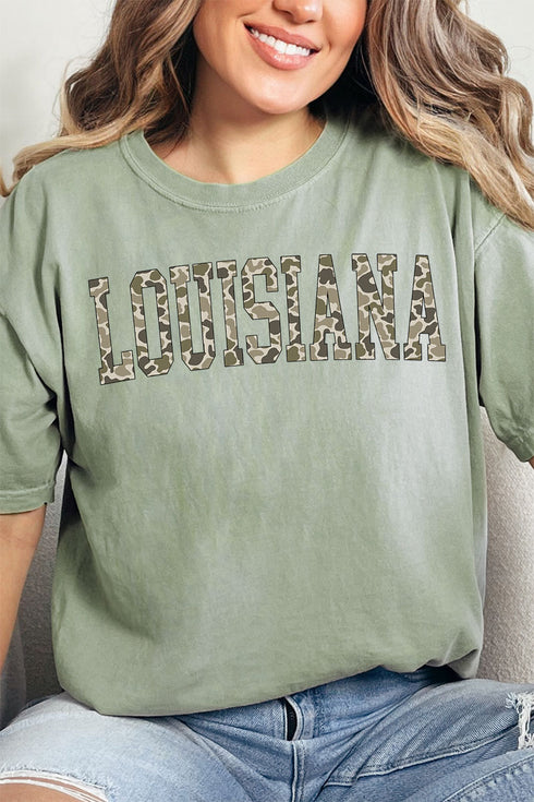 Camo Louisiana Comfort Colors Adult Ring-Spun Cotton Tee