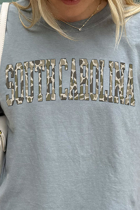 Camo South Carolina Comfort Colors Adult Ring-Spun Cotton Tee