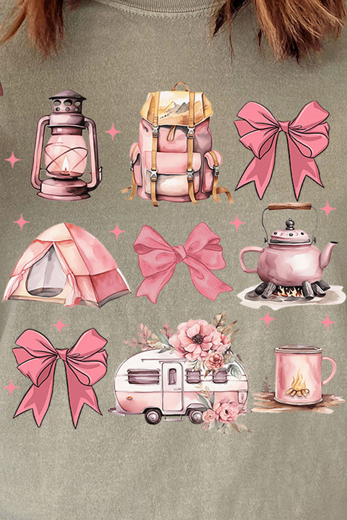 Camping Coquette Comfort Colors Adult Ring-Spun Cotton Tee