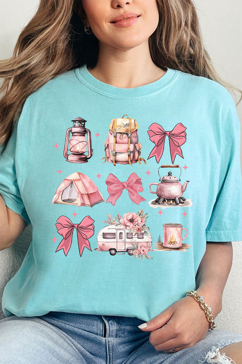 Camping Coquette Comfort Colors Adult Ring-Spun Cotton Tee